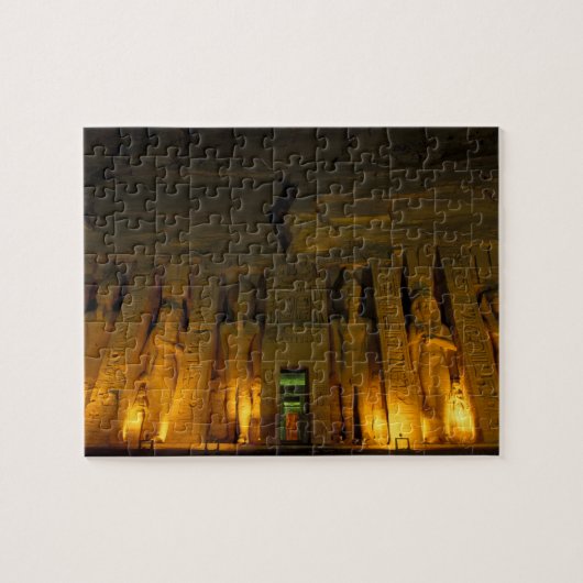 Egypte, Abu Simbel, Verlichte gevel van Kleine Legpuzzel (Horizontaal)