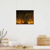 Egypte, Abu Simbel, Verlichte gevel van Kleine Poster (Keuken)