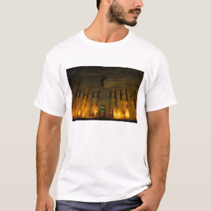 Egypte, Abu Simbel, Verlichte gevel van Kleine T-shirt