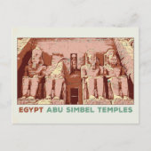 Egypte, Abu Simbel voorbeeld Briefkaart (Voorkant)