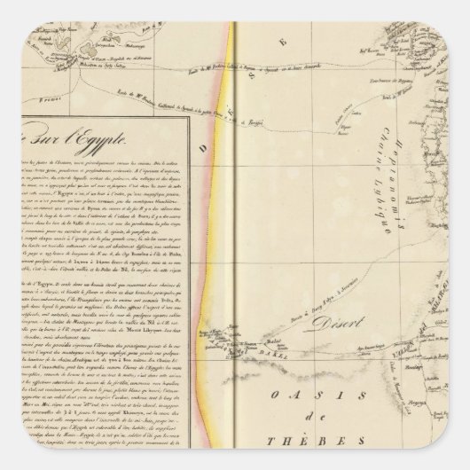 Egypte, Afrika 11 Vierkante Sticker (Voorkant)
