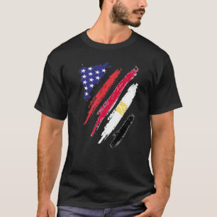 Egypte - Amerikaanse vlag Patriot Heritage Mon T-shirt