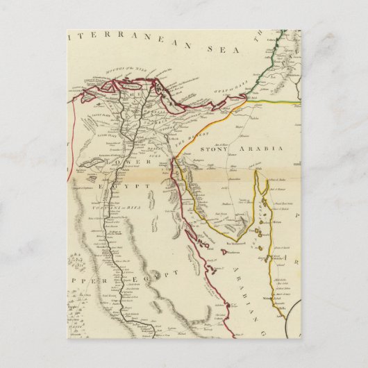 Egypte, Arabië, Palestina Briefkaart (Voorkant)
