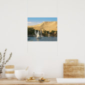 Egypte, Aswan, Nijl, Felucca-zeilboten, 2 Poster (Keuken)