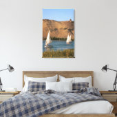 Egypte, Aswan, Nijl, Felucca-zeilboten, Canvas Afdruk (Insitu (Slaapkamer))