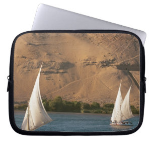 Egypte, Aswan, Nijl, Felucca-zeilboten, Laptop Sleeve