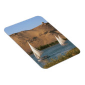 Egypte, Aswan, Nijl, Felucca-zeilboten, Magneet (Rechterzijde)
