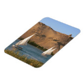 Egypte, Aswan, Nijl, Felucca-zeilboten, Magneet (Linkerzijde)