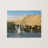 Egypte, Aswan, Nile River, Felucca-zeilboten, 2 Legpuzzel (Horizontaal)