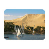 Egypte, Aswan, Nile River, Felucca-zeilboten, 2 Magneet (Horizontaal)