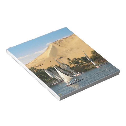 Egypte, Aswan, Nile River, Felucca-zeilboten, 2 Notitieblok (Schuin)