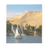 Egypte, Aswan, Nile River, Felucca-zeilboten, 2 Notitieblok (Voorkant)