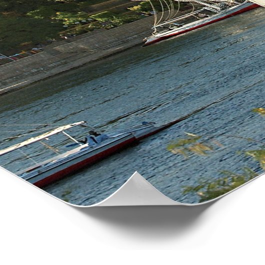 Egypte, Aswan, Nile River, Felucca-zeilboten, 2 Poster (Hoek)