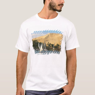 Egypte, Aswan, Nile River, Felucca-zeilboten, 2 T-shirt