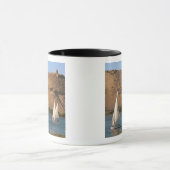 Egypte, Aswan, Nile River, Felucca-zeilboten, Mok (Midden)