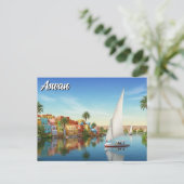 Egypte Aswan Nubisch dorp Reizen Briefkaart (Staand voorkant)