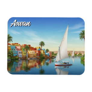 Egypte Aswan Nubisch dorp Reizen Magneet