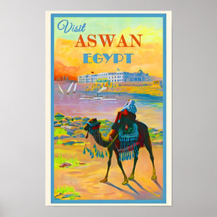 Egypte-Aswan Travel Poster