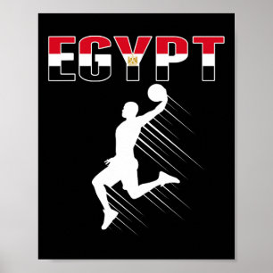Egypte Basketbal Fans Jersey - Egyptische vlag Sla Poster