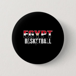 Egypte Basketbal Fans Jersey Trots Egyptisch Sport Ronde Button 5,7 Cm