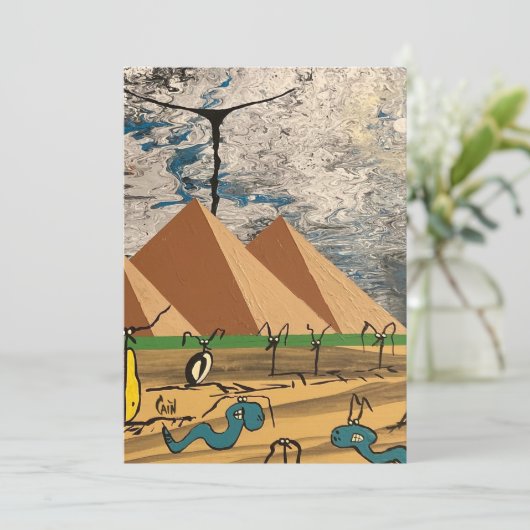 EGYPTE BEDANKKAART (Staand voorkant)