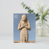 Egypte, beeld van Ramses II in Karnak Temple, Luxo Briefkaart (Staand voorkant)