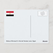 Egypte, beeld van Ramses II in Karnak Temple, Luxo Briefkaart (Achterkant)
