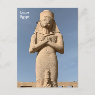 Egypte, beeld van Ramses II in Karnak Temple, Luxo Briefkaart