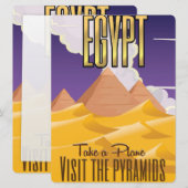 Egypte - Bezoek de piramides vakantieposter (Voorkant / Achterkant)
