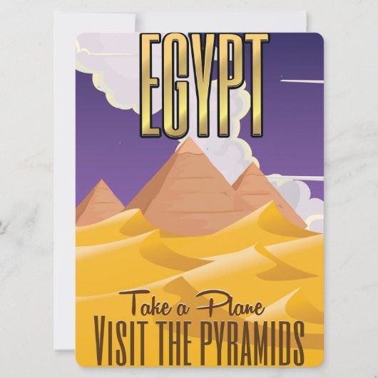 Egypte - Bezoek de piramides vakantieposter (Voorkant)