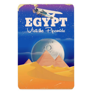 Egypte - Bezoek het poster van de Vintage-beweging Magneet