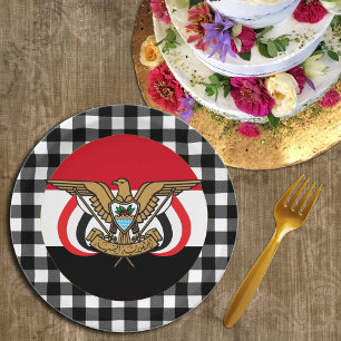 Egypte Bord, buffelplein en Egyptische vlag Papieren Bordje