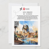 Egypte Caïro bestemming bruiloft foto opslaan datu Save The Date (Achterkant)