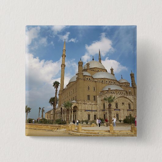 Egypte, Caïro, Citadel, Muhammad Ali-moskee 2 Vierkante Button 5,1 Cm (Voorkant)