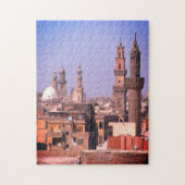 Egypte, Caïro-daken, minaretten van de oude stad Legpuzzel (Verticaal)