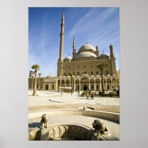 Egypte, Caïro. De indrukwekkende Mohammed Ali-mosk Poster
