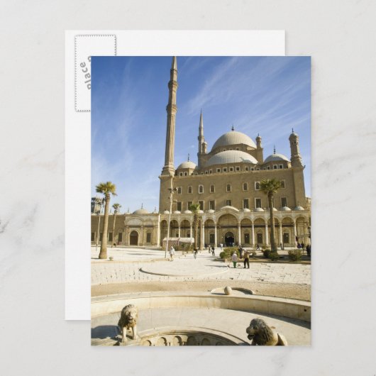 Egypte, Caïro. Het opleggen van Mohammed Ali Mosqu Briefkaart (Voorkant / Achterkant)