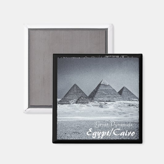 Egypte, Caïro, Pyramiden, Giza (Magnet) Magneet (Voorkant / Achterkant)