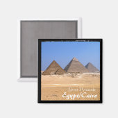 Egypte, Caïro, Pyramiden, Giza No.3 (Magnet) Magneet (Voorkant / Achterkant)
