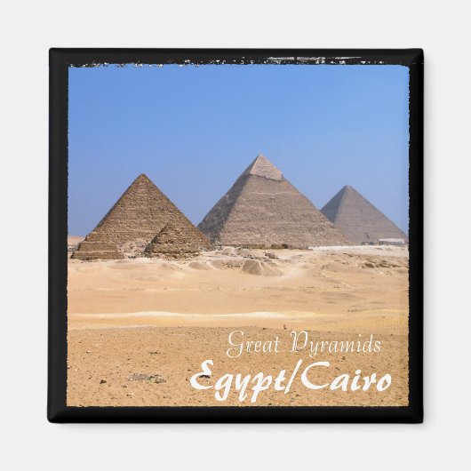 Egypte, Caïro, Pyramiden, Giza No.3 (Magnet) Magneet (Voorkant)