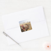 Egypte, Caïro. Rustende kamelen Vierkante Sticker (Envelop)