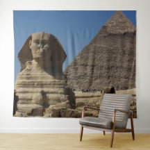 Egypte Caïro Sfinx Beeld Piramides Scene Backdrop