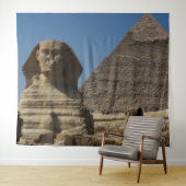Egypte Caïro Sfinx standbeeld Piramides Scene Acht Wandkleed (In Situ (horizontaal))