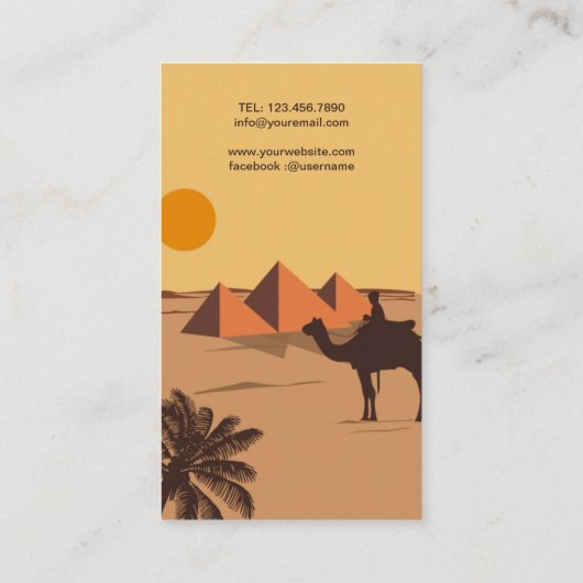 Egypte, Caïro Visitekaartje (Achterkant)