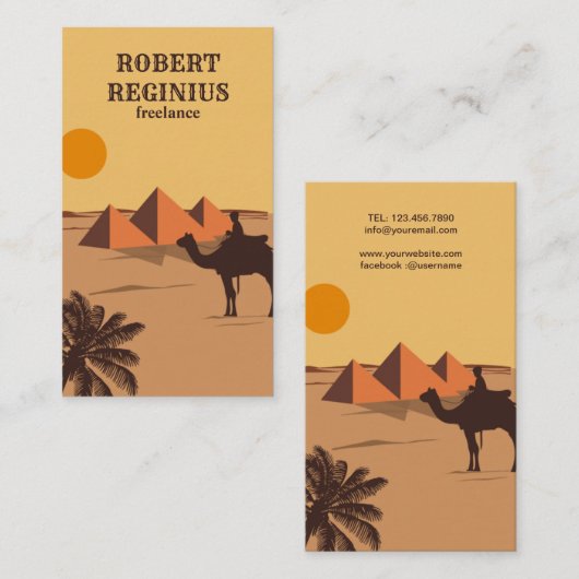 Egypte, Caïro Visitekaartje (Voorkant / Achterkant)