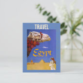  Egypte Camel Pyramid Desert Travel Briefkaart (Staand voorkant)
