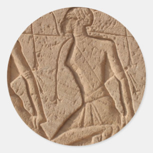 egypte carvings ronde sticker