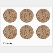 egypte carvings ronde sticker (Vel)