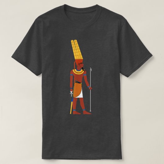 Egypte, de Egyptische god amun King Deity Scepter  T-shirt (Design voorkant)