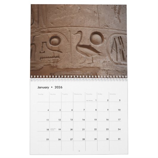 Egypte De schoonheid is in detail - Gepersonalisee Kalender (Jan 2026)